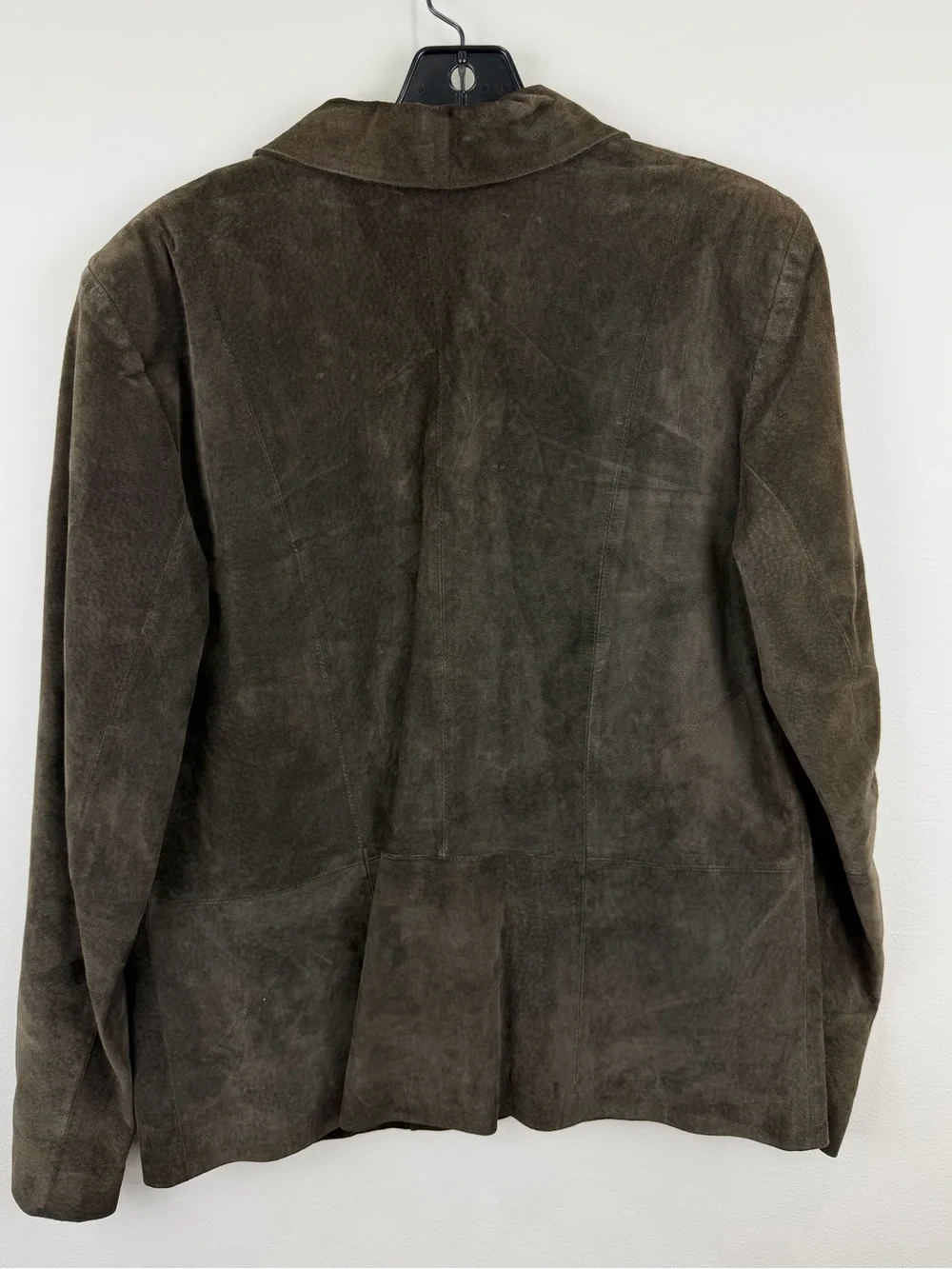 Margaret Godfrey Y2K Brown Suede Leather Blazer Jacket Size 12